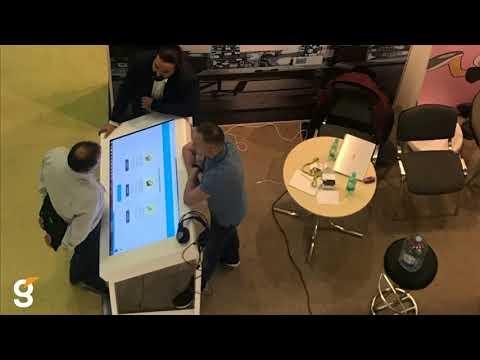 Гефест Ивент предоставил в аренду интерактивный стол Dedal Presenter на выставку в Сколково