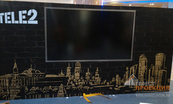 Интерактивная панель Black Jaguar 84 для компании Tele 2 в Москве