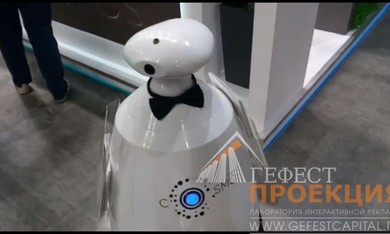 Компания Гефест Капитал предоставила в аренду - рекламного робота, на выставку Пир 2017